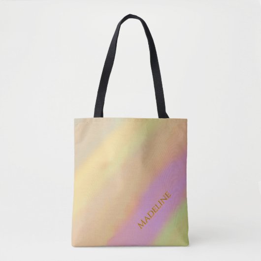 Benutzerdefinierter Name Zuckerwatte-Wasserfarbenm Tasche (Vorderseite)