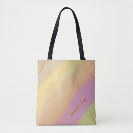 Benutzerdefinierter Name Zuckerwatte-Wasserfarbmus Tasche
