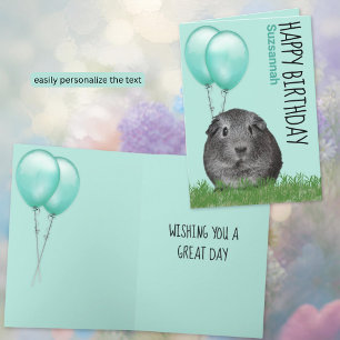 Benutzerdefinierter Namen Geburtstag Meerschweinch Karte