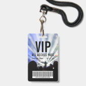 Benutzerdefinierter Namensbarcode VIP All Access P Ausweis (Vorderseite mit Lanyard)
