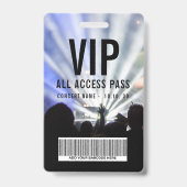 Benutzerdefinierter Namensbarcode VIP All Access P Ausweis (Vorderseite)