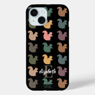 Benutzerdefinierter Namensinitiale Retro-Eichhörnc Case-Mate iPhone Hülle
