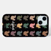 Benutzerdefinierter Namensinitiale Retro-Eichhörnc Case-Mate iPhone Hülle (Rückseite (Horizontal))