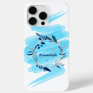 Benutzerdefinierter Namensmonogramm-Wasserfarbe-Bl Case-Mate iPhone Hülle