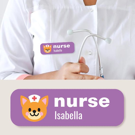 Benutzerdefinierter Namensschild Krankenschwester 