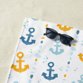 Benutzerdefinierter Nautikanker Bad Ozean Strandtuch (Beispiel)