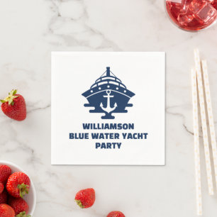 Benutzerdefinierter nautischer Anker Bootparty Serviette