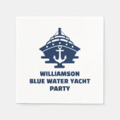 Benutzerdefinierter nautischer Anker Bootparty Serviette (Vorderseite)