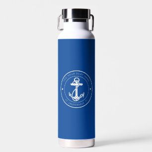 Benutzerdefinierter nautischer Anker Bootsname Bla Trinkflasche