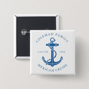 Benutzerdefinierter nautischer Anker Familien-Matc Button