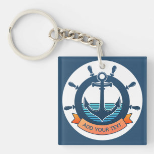 Benutzerdefinierter nautischer Anker und Urlaub fü Schlüsselanhänger