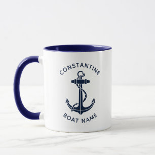Benutzerdefinierter nautischer Boots Kapitän Navy Tasse