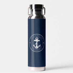 Benutzerdefinierter nautischer Bootsanker und Name Trinkflasche