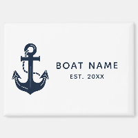 Benutzerdefinierter nautischer Bootsname Anker