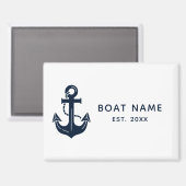 Benutzerdefinierter nautischer Bootsname Anker Magnet (Vorderseite/Rückseite)