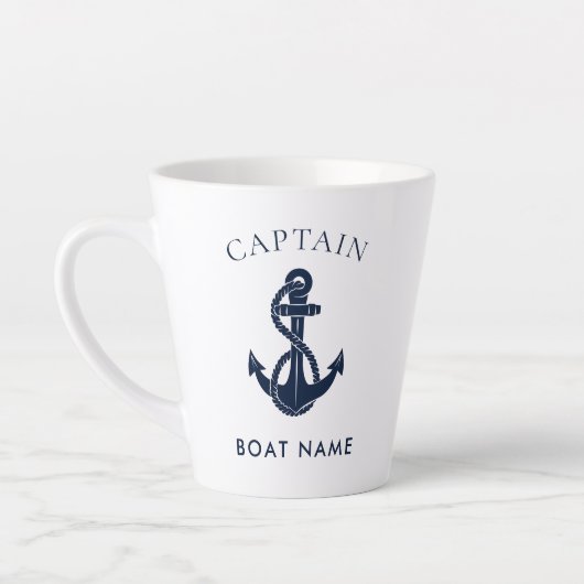 Benutzerdefinierter nautischer Kapitän Boot Anker Milchtasse (Links)