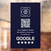 Benutzerdefinierter Navy-QR-Code | Google Reviews  Fensteraufkleber (Blatt 2)