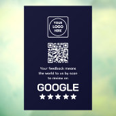 Benutzerdefinierter Navy-QR-Code | Google Reviews  Fensteraufkleber (Blatt 3)