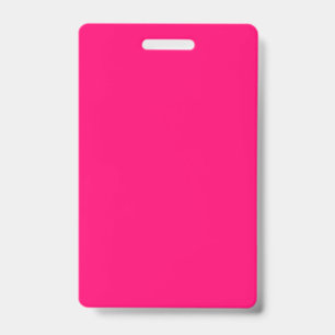 Benutzerdefinierter Neon-Pink Vertikaler Ausweis –