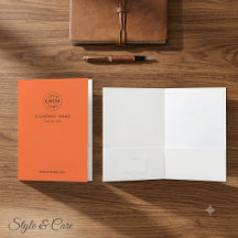 Benutzerdefinierter Neonorange-Taschenordner für I