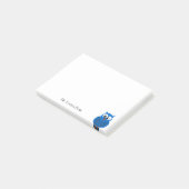 Benutzerdefinierter Niedlicher Blue Owl-Cartoon Po Post-it Klebezettel (angewinkelt)