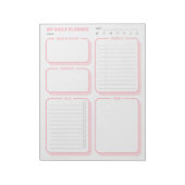 Benutzerdefinierter Niedlicher einfacher Blush Und Notizblock (Rotiert)