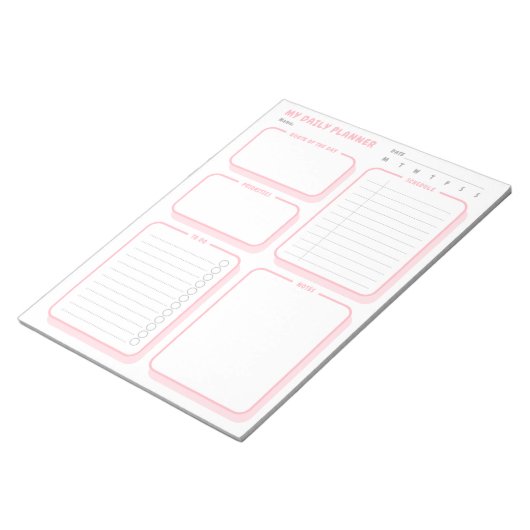 Benutzerdefinierter Niedlicher einfacher Blush Und Notizblock (angewinkelt)