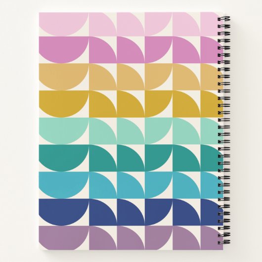 Benutzerdefinierter Niedlicher, geometrischer Name Notizblock (Rückseite)