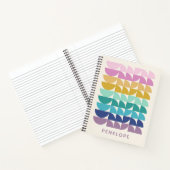 Benutzerdefinierter Niedlicher, geometrischer Name Notizblock (Innenseite)