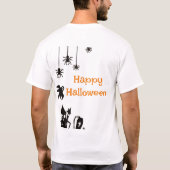 Benutzerdefinierter Niedlicher Halloween Name T - T-Shirt (Rückseite)
