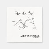 Benutzerdefinierter Niedlicher Hausname Minimalist Serviette (Vorderseite)