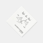 Benutzerdefinierter Niedlicher Hausname Minimalist Serviette (Ecke)