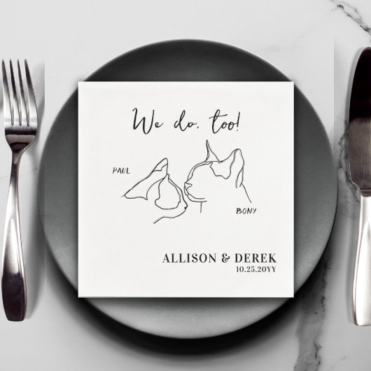 Benutzerdefinierter Niedlicher Hausname Minimalist Serviette