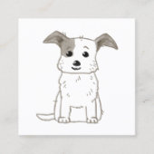 Benutzerdefinierter Niedlicher Hundeschlittingdien Quadratische Visitenkarte (Vorderseite)