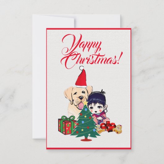 Benutzerdefinierter Niedlicher Labrador Hund mit G Dankeskarte (Vorderseite)