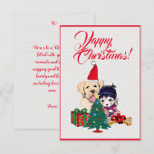 Benutzerdefinierter Niedlicher Labrador Hund mit G Dankeskarte (Vorne/Hinten)