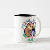 Benutzerdefinierter Niedlicher Sloth-Support-Mitar Zweifarbige Tasse (VorderseiteRechts)