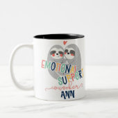 Benutzerdefinierter Niedlicher Sloth-Support-Mitar Zweifarbige Tasse (Links)