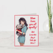 Benutzerdefinierter Niedlicher Westie-Hund mit Mam Karte (Vorderseite)