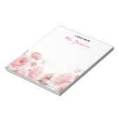 Benutzerdefinierter Notepad mit Blume, Personalisi Notizblock (Rotiert)
