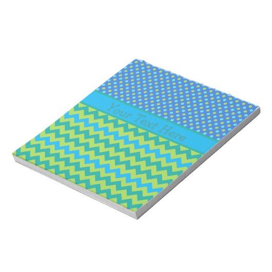 Benutzerdefinierter Notepad oder Jotter: Polka Dot Notizblock (Rotiert)