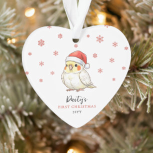 Benutzerdefinierter Nymphensittich mit Weihnachtsm Ornament
