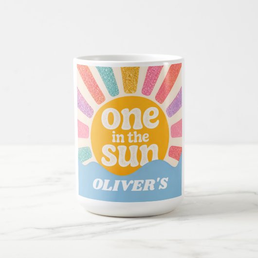 Benutzerdefinierter One in the Sun Becher mit Name Kaffeetasse (Mittel)