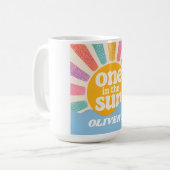 Benutzerdefinierter One in the Sun Becher mit Name Kaffeetasse (Vorderseite Links)