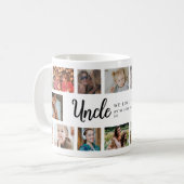 Benutzerdefinierter Onkel 18 Foto-Collage Kaffeetasse (Vorderseite Links)