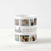 Benutzerdefinierter Onkel 18 Foto-Collage Kaffeetasse (Mittel)