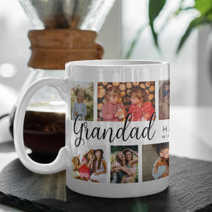 Benutzerdefinierter Opa 12 Foto-Collage-Kaffee Kaffeetasse