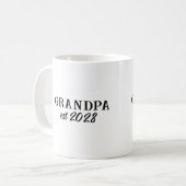 Benutzerdefinierter Opa Etablierte Retro-Typografi Kaffeetasse (Vorderseite Links)