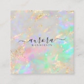 Benutzerdefinierter Opal Glow Gold Akzent Telefonnummerkarte (Vorderseite)