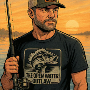 Benutzerdefinierter Open Water Bass Outlaw T-Shirt